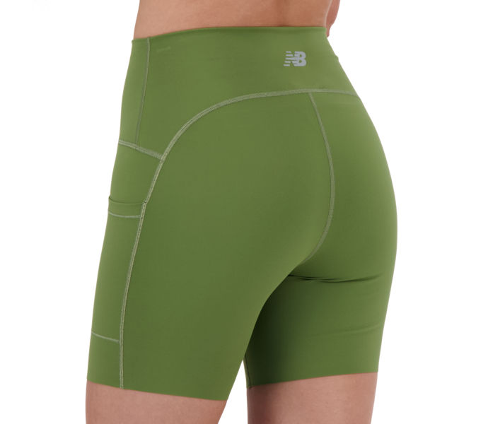 New Balance Athletics 6" Fitted High Rise Pocket Short tight. Korta tights Grön