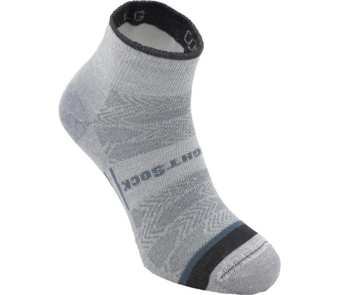 Wrightsock COOLMESH 2 QTR LÖPARSTRUMPA Grå