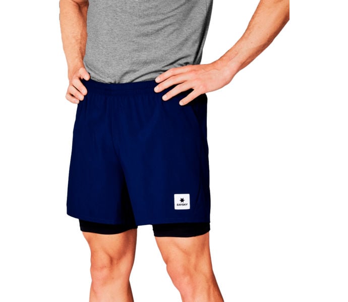 SAYSKY PACE 2IN1 SHORTS 5" LÖPARSHORTS Blå