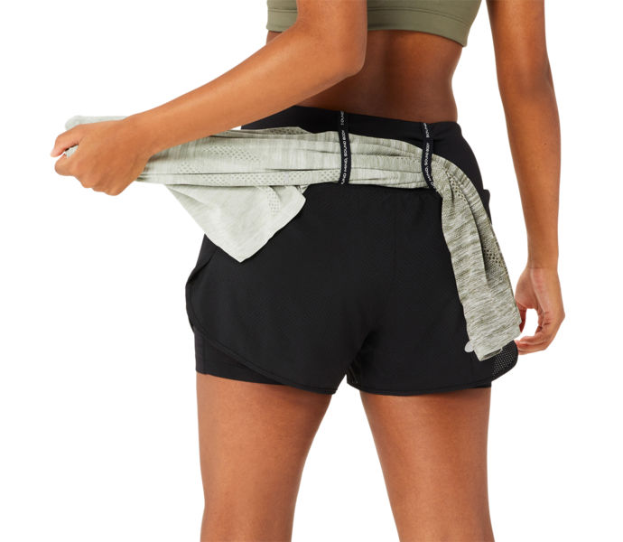 Asics ROAD 2-N-1 3.5 INCH LÖPARSHORTS Svart