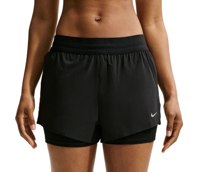 Nike SWIFT MID-RISE DRI-FIT 2IN1 LÖPARSHORTS Svart