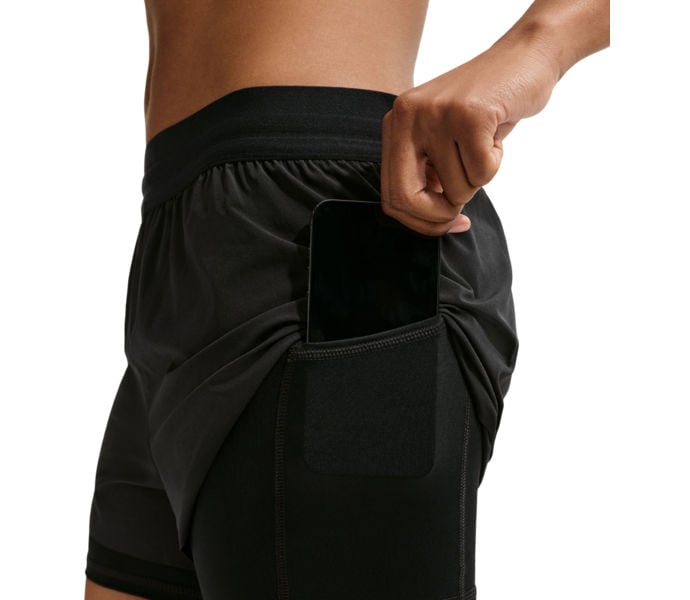 Nike SWIFT MID-RISE DRI-FIT 2IN1 LÖPARSHORTS Svart