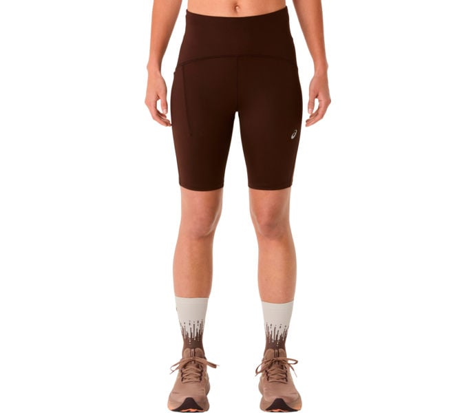 Asics ROAD HIGH WAIST 8IN SPRINTER LÖPARTIGHTS Brun