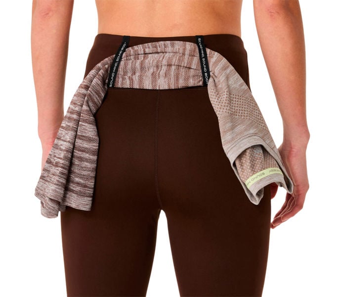 Asics ROAD HIGH WAIST 8IN SPRINTER LÖPARTIGHTS Brun