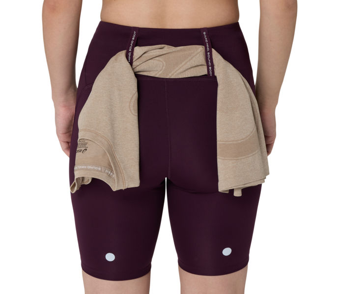 Asics ROAD HIGH WAIST 8IN SPRINTER LÖPARTIGHTS Rosa