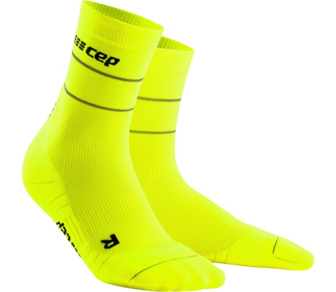 CEP REFLECTIVE COMPRESSION MID CUT LÖPARSTRUMPOR Gul