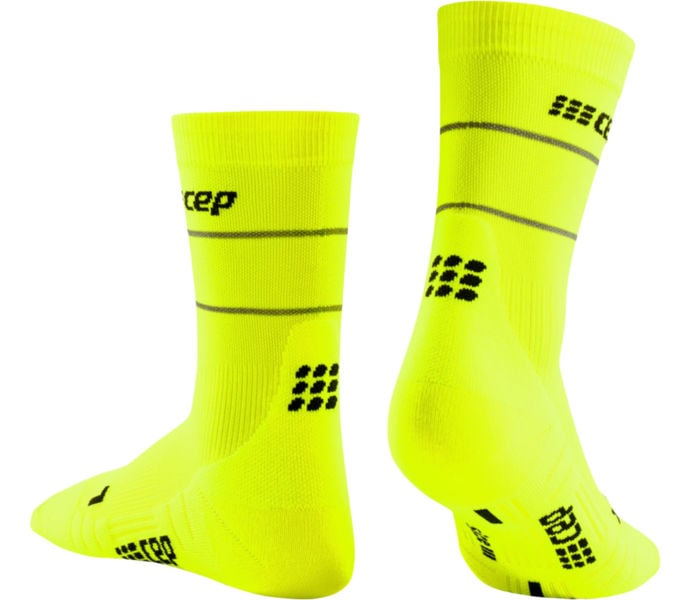 CEP REFLECTIVE COMPRESSION MID CUT LÖPARSTRUMPOR Gul