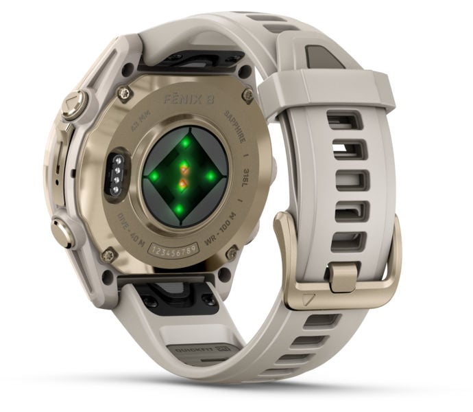 Garmin FENIX 8 43 MM AMOLED SAPPHIRE TRÄNINGSKLOCKA Guld