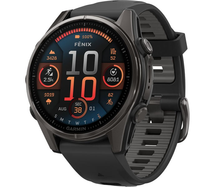 Garmin FENIX 8 43 MM AMOLED SAPPHIRE TRÄNINGSKLOCKA Svart