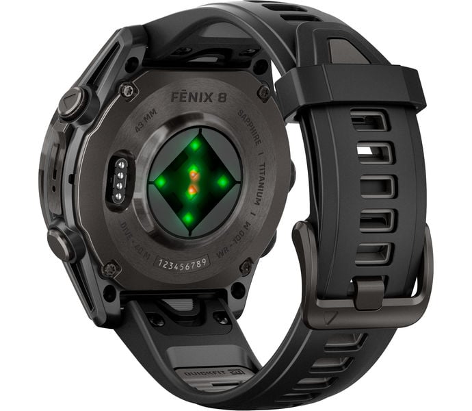 Garmin FENIX 8 43 MM AMOLED SAPPHIRE TRÄNINGSKLOCKA Svart