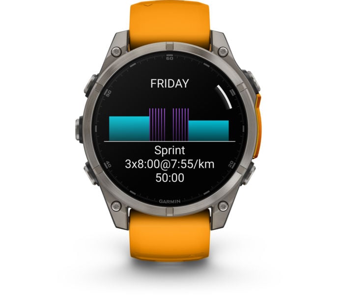 Garmin FENIX 8 47 MM AMOLED SAPPHIRE TRÄNINGSKLOCKA Orange