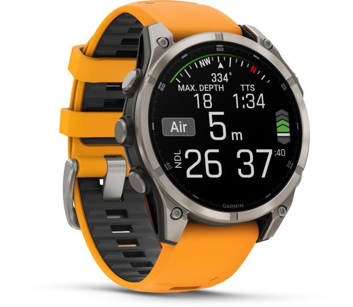 Garmin FENIX 8 47 MM AMOLED SAPPHIRE TRÄNINGSKLOCKA Orange