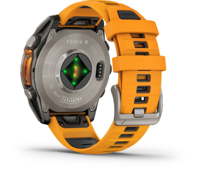 Garmin FENIX 8 47 MM AMOLED SAPPHIRE TRÄNINGSKLOCKA Orange