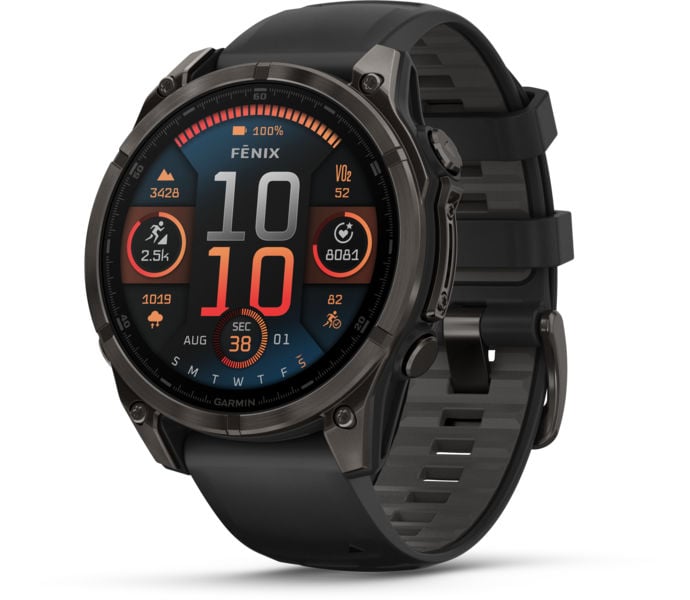 Garmin FENIX 8 47 MM AMOLED SAPPHIRE TRÄNINGSKLOCKA Svart