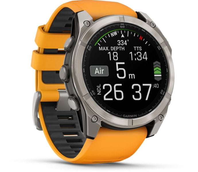 Garmin Fenix 8 51 mm AMOLED träningsklocka Gul