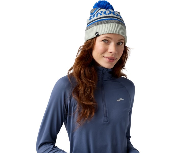 Brooks HERITAGE POM BEANIE MÖSSA Blå