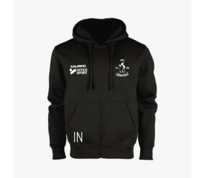 Salming Core Zip Hood JR Svart