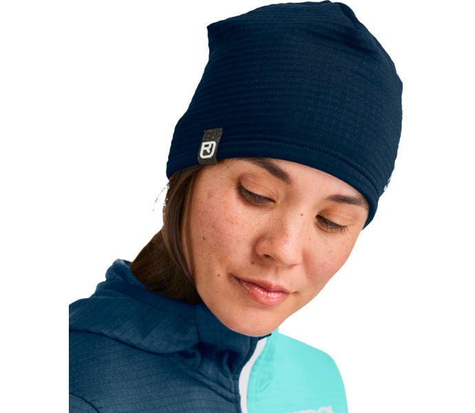 Ortovox FLEECE GRID BEANIE LÖPARMÖSSA Blå