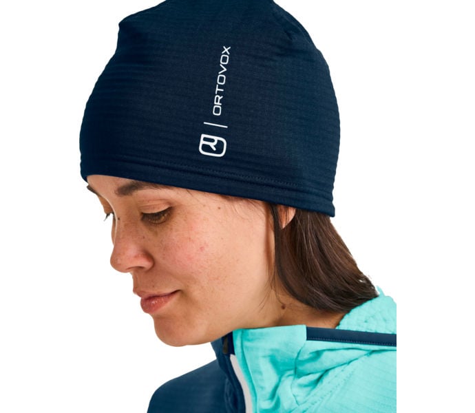 Ortovox FLEECE GRID BEANIE LÖPARMÖSSA Blå