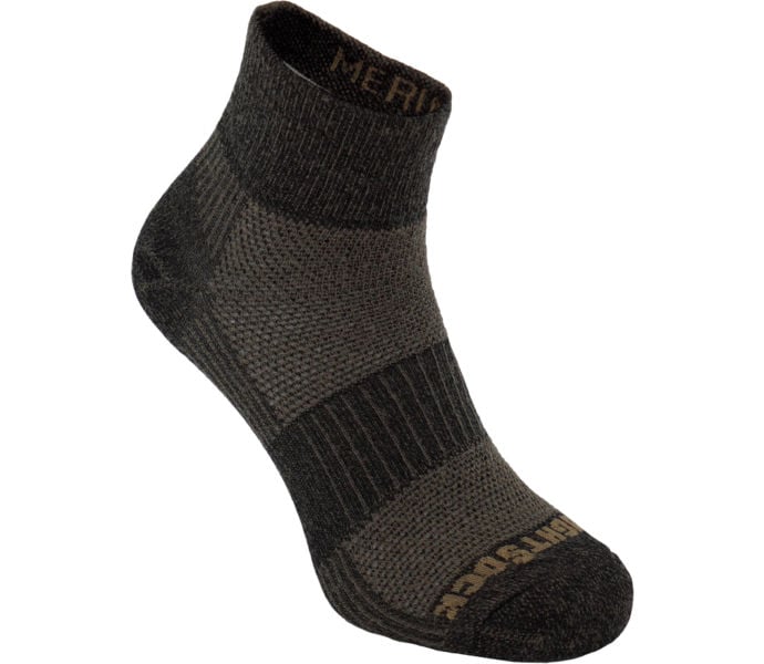 Wrightsock MERINO COOLMESH II QTR LÖPARSTRUMPOR Brun