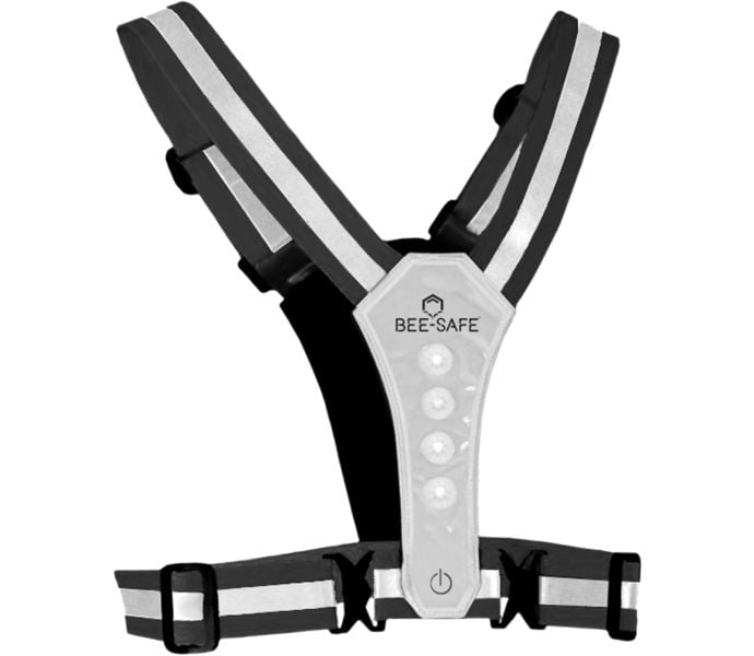 BEE-SAFE LED HARNESS PHONE POCKET REFLEXVÄST Silver