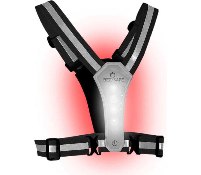 BEE-SAFE LED HARNESS PHONE POCKET REFLEXVÄST Silver