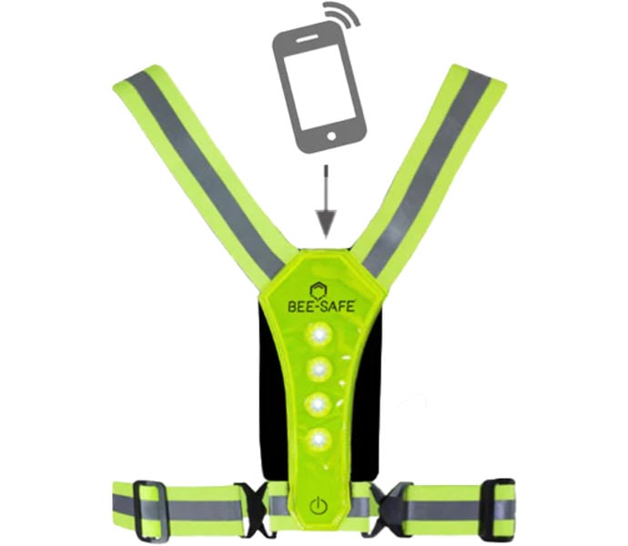 BEE-SAFE LED HARNESS PHONE POCKET REFLEXVÄST Gul