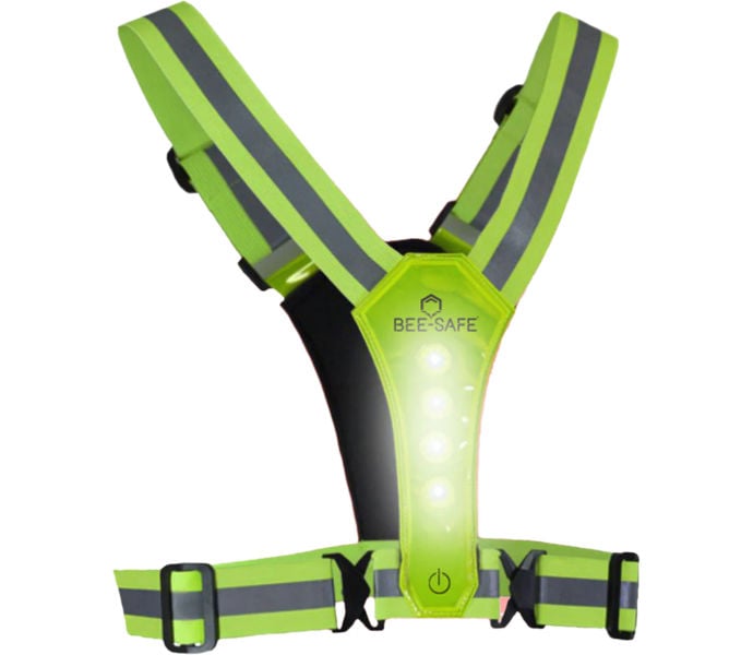 BEE-SAFE LED HARNESS PHONE POCKET REFLEXVÄST Gul