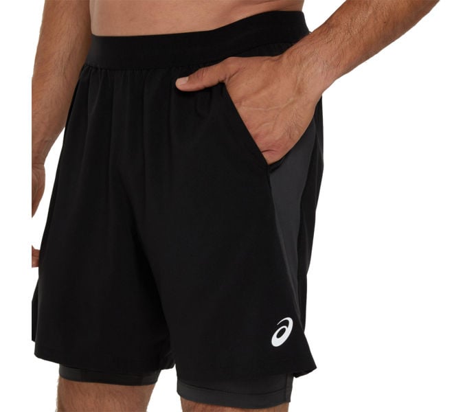 Asics ROAD 2IN1 7'' LÖPARSHORTS Svart