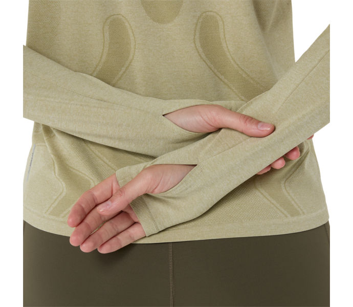 Asics Road Seamless W löpartröja Beige