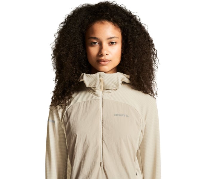 Craft SUBZ LIGHT HOOD SWEATER LÖPARTRÖJA Beige
