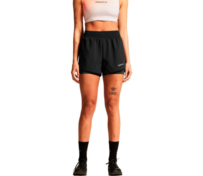 Craft ADV ESSENCE 2-IN-1 SHORTS 2 LÖPARSHORTS Svart