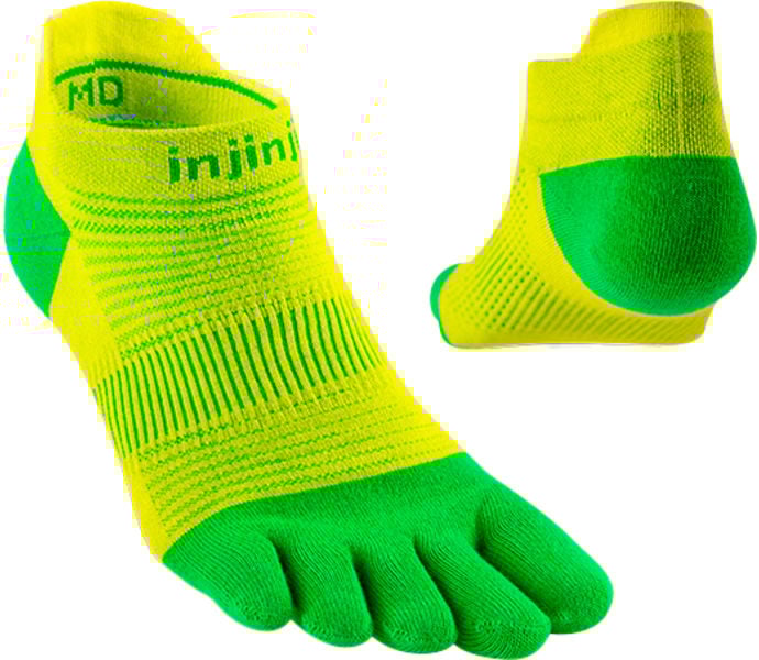 Injinji Run LW No-Show Löparstrumpor Grön