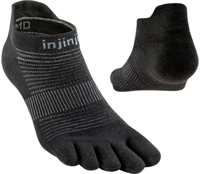 Injinji Run LW No-Show Löparstrumpor Svart