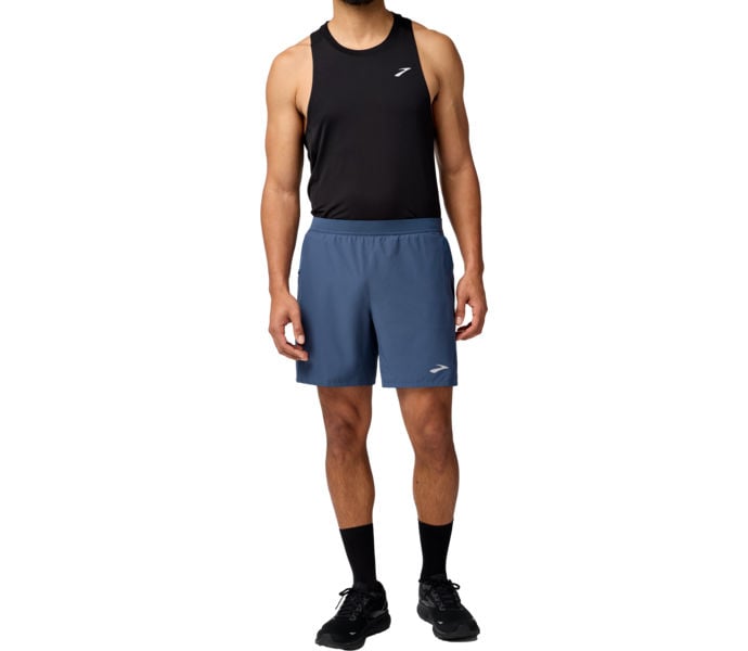 Brooks JOURNEY 7" 2-IN-1 SHORT LÖPARSHORTS Blå