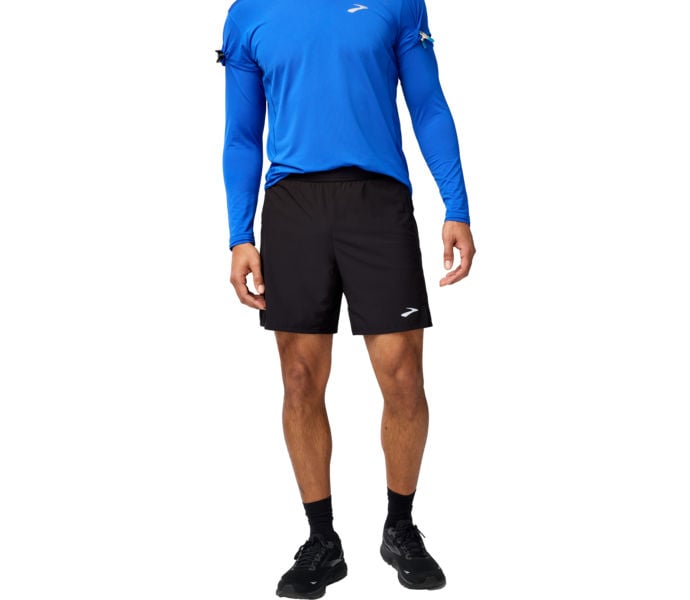 Brooks JOURNEY 7" 2-IN-1 SHORT LÖPARSHORTS Svart