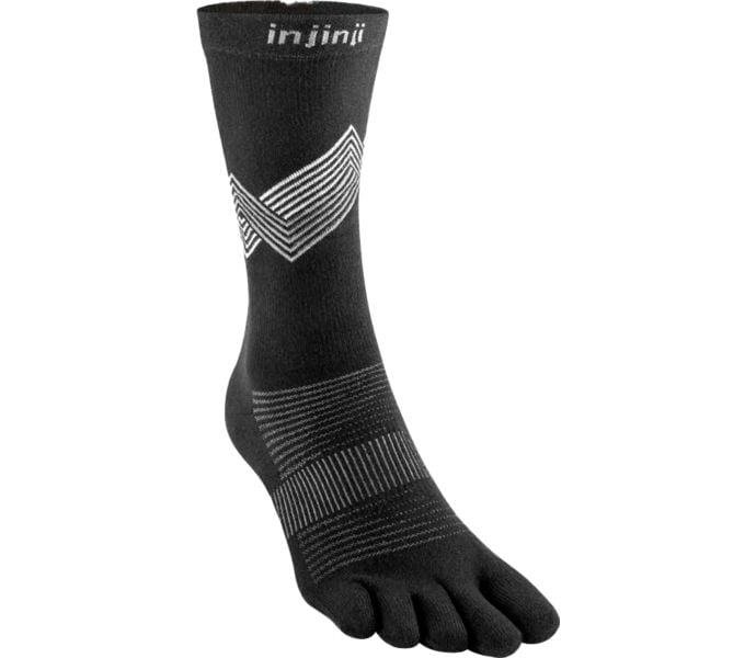 Injinji RUN LIGHTWEIGHT CREW TÅSTRUMPOR Svart