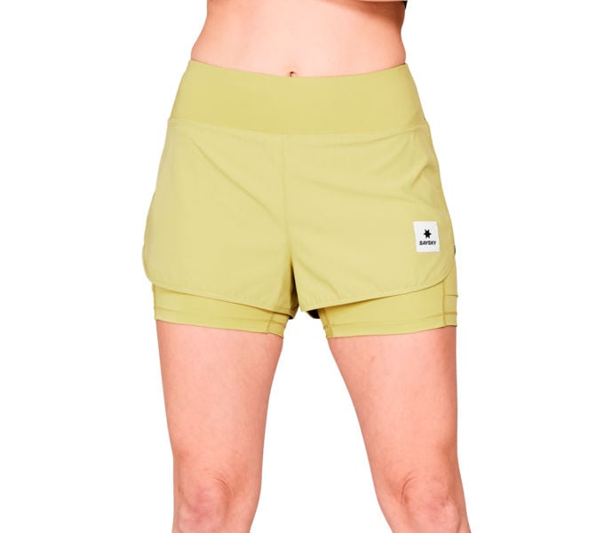 SAYSKY PACE 2 IN 1 3" LÖPARSHORTS Grön