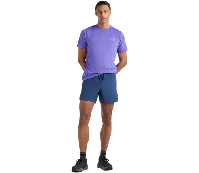 New Balance ATHLETICS RUN 5" LÖPARSHORTS Blå