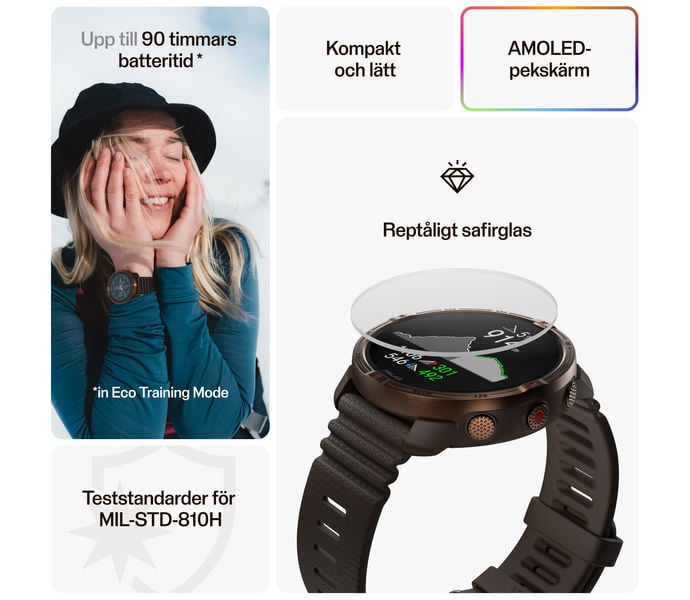 Polar GRIT X2 LÖPARKLOCKA Brun