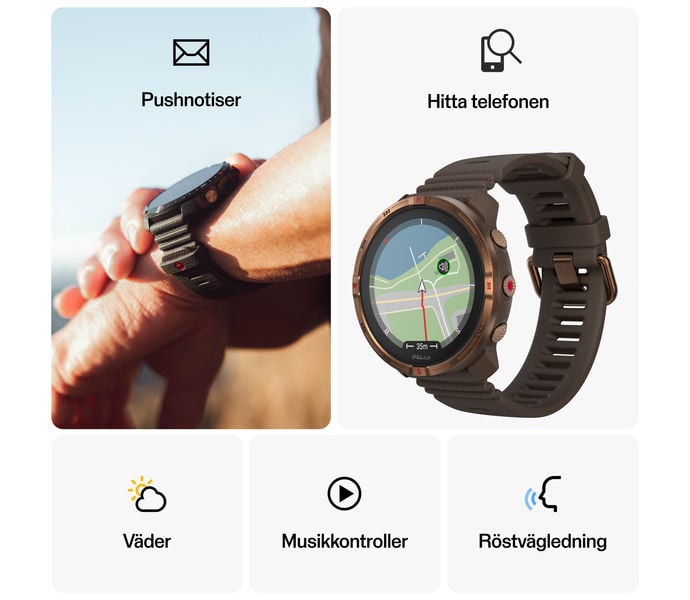 Polar GRIT X2 LÖPARKLOCKA Brun