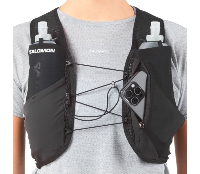 Salomon GRAVEL SKIN VEST 4 LÖPARRYGGSÄCK Svart