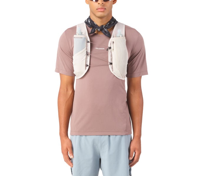 Salomon GRAVEL SKIN VEST 4 LÖPARRYGGSÄCK Vit