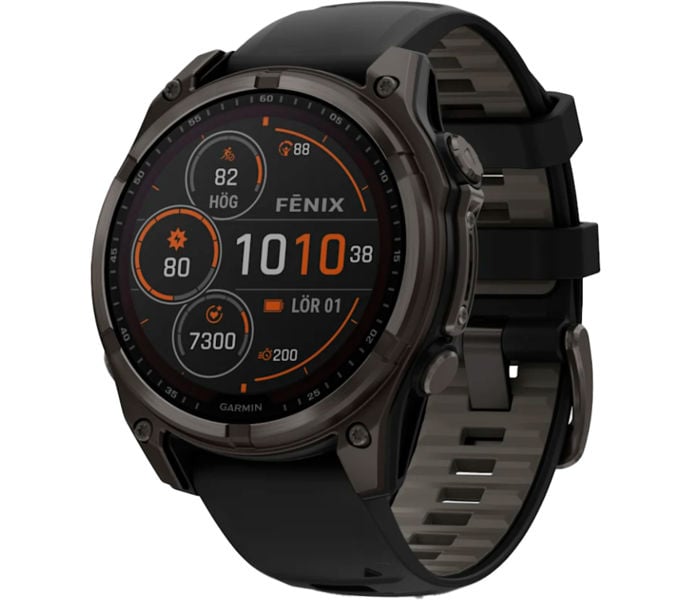 Garmin FENIX 8 SAPPHIRE SOLAR 47MM SPORTKLOCKA Svart