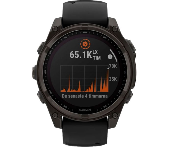 Garmin FENIX 8 SAPPHIRE SOLAR 47MM SPORTKLOCKA Svart