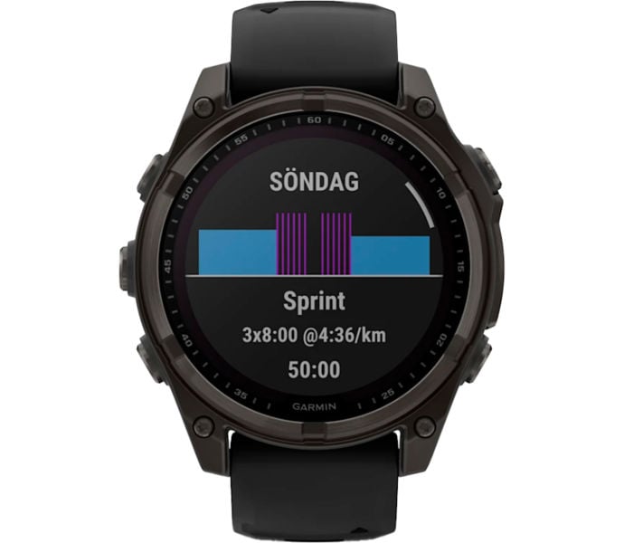 Garmin FENIX 8 SAPPHIRE SOLAR 47MM SPORTKLOCKA Svart