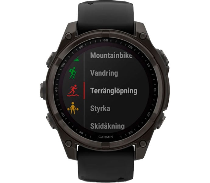 Garmin FENIX 8 SAPPHIRE SOLAR 47MM SPORTKLOCKA Svart