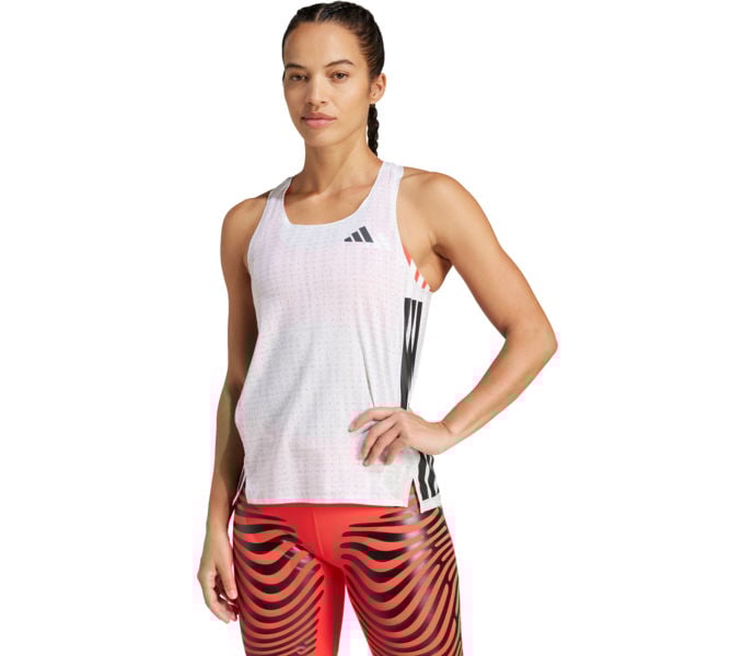 adidas ADIZERO SINGLET LÖPARLINNE Vit