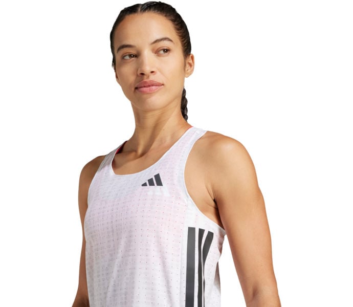 adidas ADIZERO SINGLET LÖPARLINNE Vit