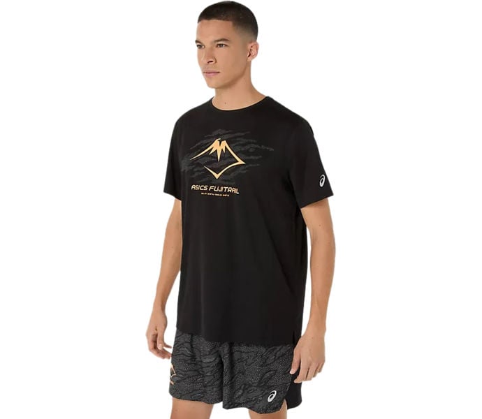 Asics FUJITRAIL LOGO SS LÖPARTSHIRT Svart